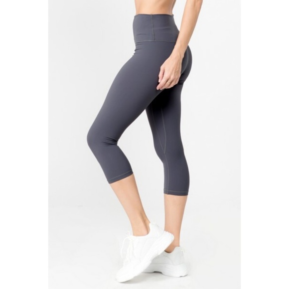 High Waist Leggings Workout Gym Yoga Fitness Capri - Picture 4 of 6